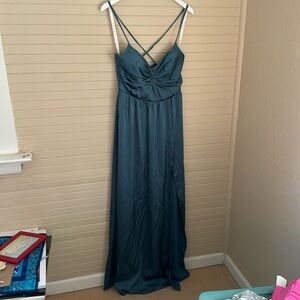Azazie “Raya” Bermuda Stretch Satin Bridesmaid Dress
